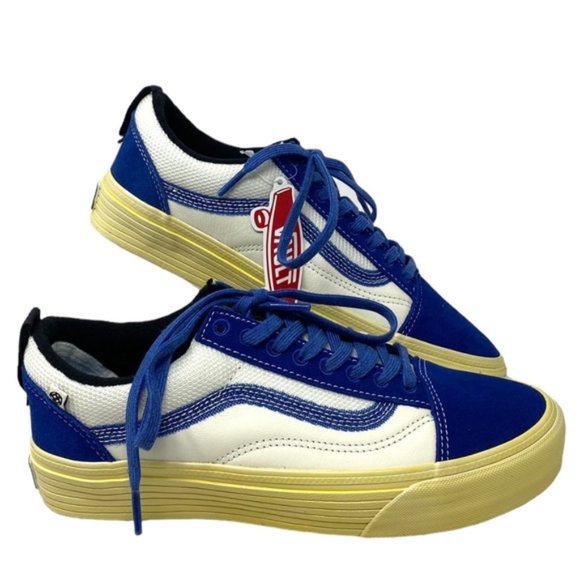 VANS Old Skool Split VR3 Low Top Shoes Suede Blue White For Women VN0A5FBGFUH - Picture 1 of 9